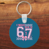 I Was 6 Now I'm 7 Nk Coquette Bow Heart Checkered Sleutelhanger (Voorkant)