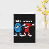 I Was 6 Now I'm 7 Year Old Birthday 67 Dabbing For Kaart (Gele Bloem)