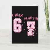 I Was 6 Now I'm 7 Year Old Birthday Girls Coquette Kaart (Voorkant)