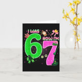 I Was 6 Now I'm 7 Year Old Birthday Witch Nk &amp; Kaart (Gele Bloem)