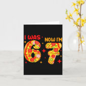 I Was 6 Now I'm 7 Zza Birthday 7 Year Old Theme Kaart (Gele Bloem)