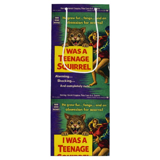 I was a teenage squirrel wijn cadeautas (Voorkant)