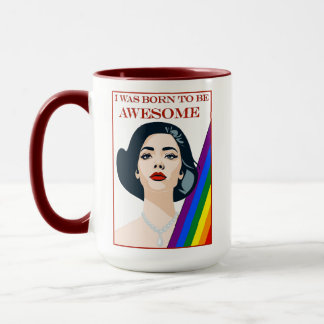I Was Born to be Awesome Retro Vintage Gay Female  Mok