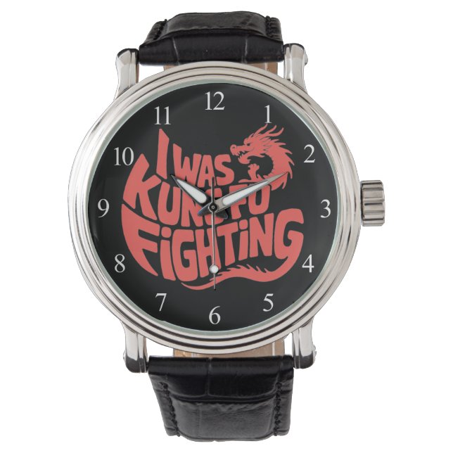 I was kung fu fighting horloge (Voorkant)