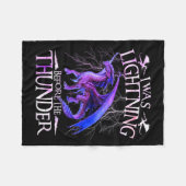 I Was Lightning Before The Thunder Dragons Lover M Fleece Deken (Voorkant (Horizontaal))
