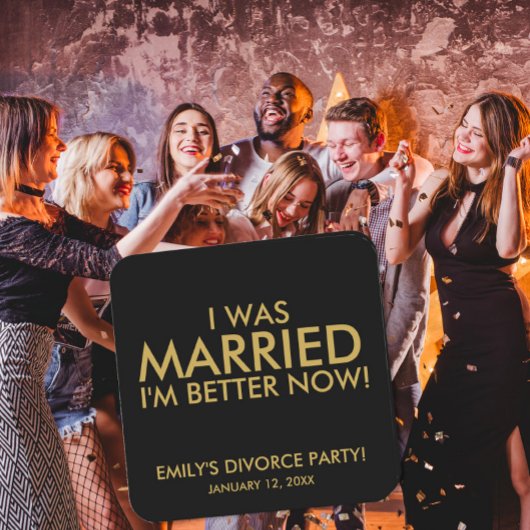 I Was Married – I’m Better Now Coaster Kartonnen Onderzetters