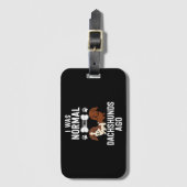 I Was Normal 2 Dachshunds Ago Red Piebald Bagagelabel (Voorkant (verticaal))