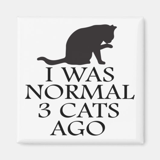i-was-normal-3-cats-ago--funny-cat magneet (Voorkant)