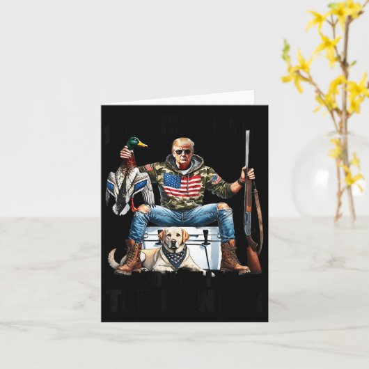 I Was The Hunted Now I Am The Hunter Patriotic Tru Kaart (Gele Bloem)