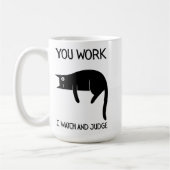 I watch and judge | Cat | Mug Decorative Koffiemok (Links)