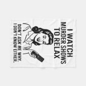 I Watch Murder Shows To Relax Funny Retro True Cri Fleece Deken (Voorkant (Horizontaal))
