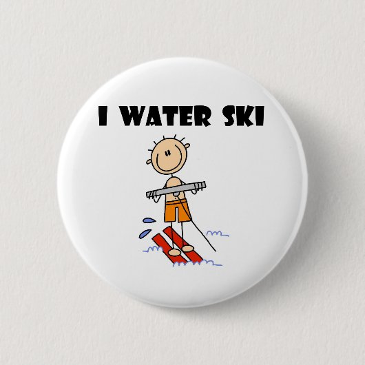 I Water Ski  Ronde Button 5,7 Cm (Voorkant)