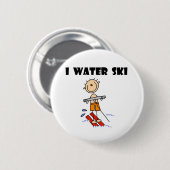 I Water Ski  Ronde Button 5,7 Cm (Voorkant /achterkant)