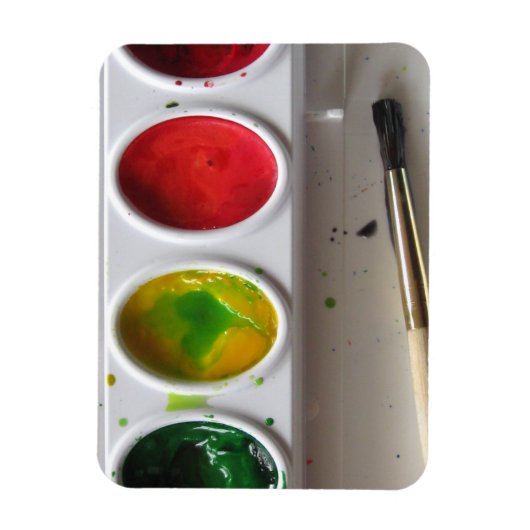 I Waterverven hart Magneet (Verticaal)