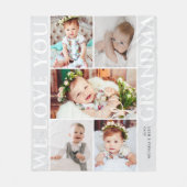 I/We Love You Oma 8-Photo Collage Custom Gift Fleece Deken (Voorkant)