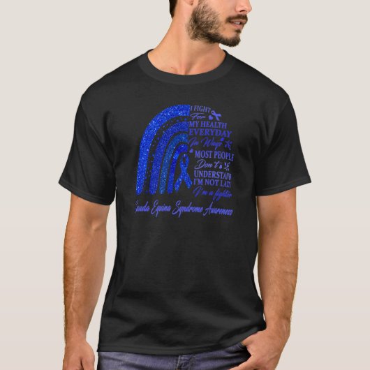 I Wear Blue For Cauda Equina Syndrome Awareness Wa T-shirt (Voorkant)