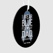 I Wear Blue For My Dad Shirt ALS Awareness Gift Ornament (voorkant)