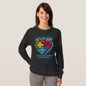 I Wear Blue For My nephew Autism Awareness groovy  T-shirt (Voorkant volledig)