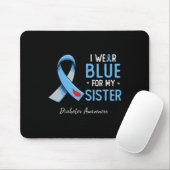 I Wear Blue For My Sister Diabetes Awareness Month Muismat (Met muis)