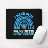 I Wear Blue For My Sister Diabetes Awareness Sist Muismat (Met muis)