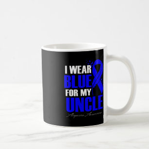 I Wear Blue For My Uncle Alopecia Feather Koffiemok