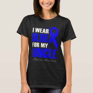 I Wear Blue For My Uncle Alopecia Feather T-shirt