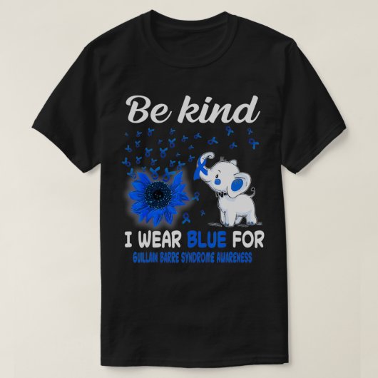 I Wear Blue Guillain Barre Syndrome Awareness  T-shirt (Design voorkant)