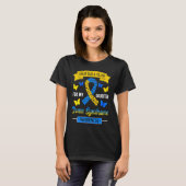 I Wear Blue & Yellow For My Daughter Down Syndrome T-shirt (Voorkant volledig)