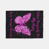 I Wear Burgundy For My Papa Brain Aneurysm Awarene Fleece Deken (Voorkant (Horizontaal))