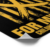 I Wear Gold For My Friend Childhood Cancer Awarene Poster (Hoek)