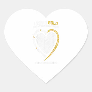 I Wear Gold For My Granddaughter Childhood Cancer Hart Sticker