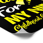 I Wear Gold For My Niece Childhood Cancer Awarenes Poster (Hoek)