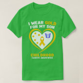 I Wear Gold For My Son Childhood Cancer Awareness T-shirt (Design voorkant)