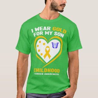 I Wear Gold For My Son Childhood Cancer Awareness T-shirt