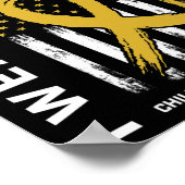 I Wear Gold Warrior Childhood Cancer Awareness Ame Poster (Hoek)