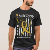 I Wear Gold Warrior Childhood Cancer Awareness Ame T-shirt (Voorkant)