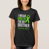 I Wear Green For My Brother Cerebral Palsy Awarene T-shirt (Voorkant)