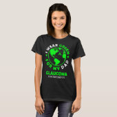 I wear GREEN for my DAD GLAUCOMA Awareness T-shirt (Voorkant volledig)