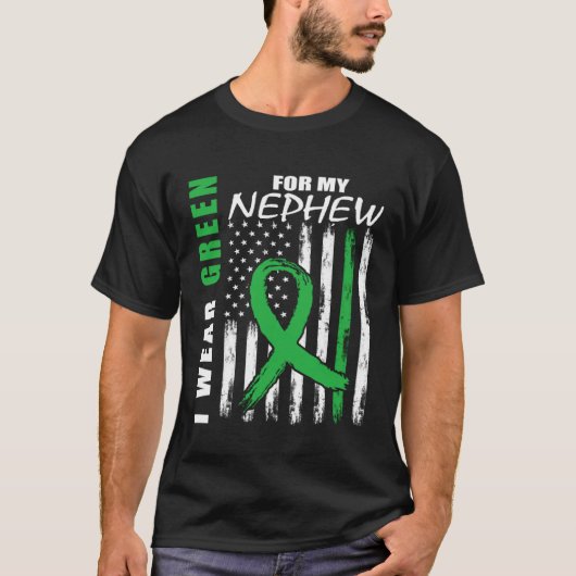 I Wear Green For Nephew Kidney Disease Awareness F T-shirt (Voorkant)