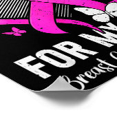 I Wear Nk For Mom Breast Cancer Awareness Butterfl Poster (Hoek)