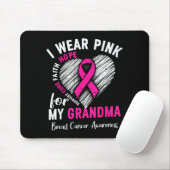 I Wear Nk For My Grandma Breast Cancer Awareness S Muismat (Met muis)