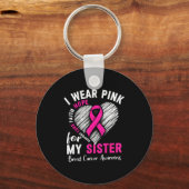 I Wear Nk For My Sister Breast Cancer Awareness Su Sleutelhanger (Voorkant)
