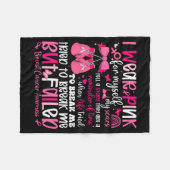 I Wear Nk For Myself My S But Failed Breast Cancer Fleece Deken (Voorkant (Horizontaal))