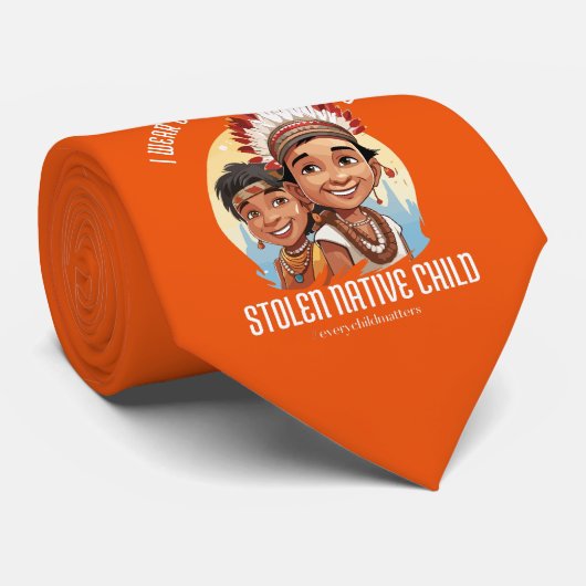 I Wear Orange for Every Stolen Native Child Stropdas (Opgerold)