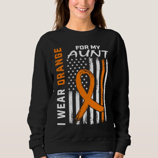 I Wear Orange For My Aunt Multiple Sclerosis Aware Trui (Voorkant)