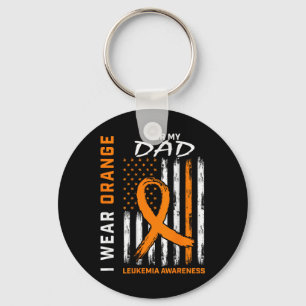 I Wear Orange For My Dad Leukemia Awareness Americ Sleutelhanger