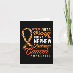 I Wear Orange For My Nephew Leukemia Cancer Awaren Kaart