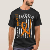 I Wear Orange For My Uncle Leukemia Cancer  T-shirt (Voorkant)