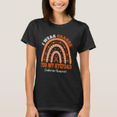 I Wear Orange Ribbon For Stepdad Leukemia Awarenes T-shirt (Voorkant)