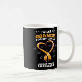 I Wear Orange Uncle Leukemia Cancer Awareness Bloo Koffiemok